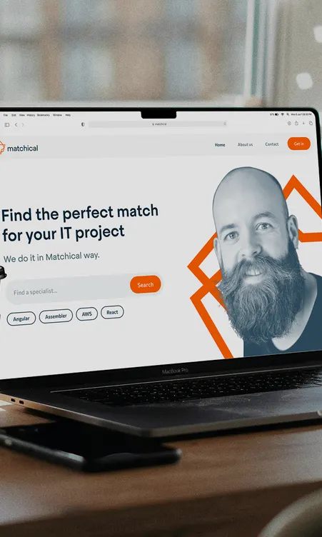 Matchical app screen laptop