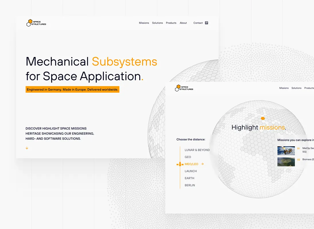 mechanical subsystems by space structures shown on website